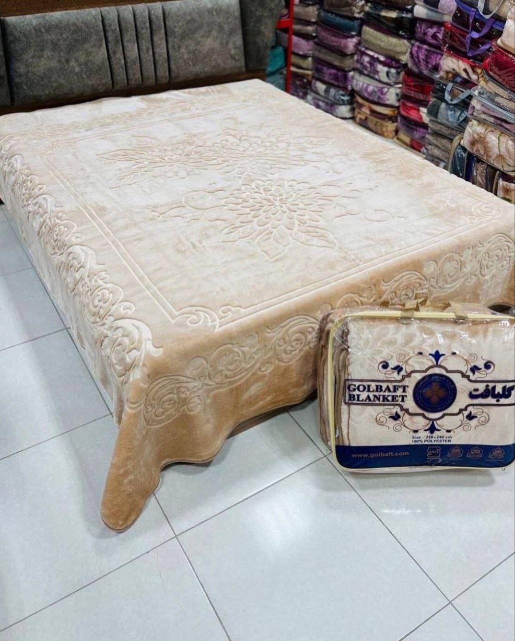 تصویر 2 از خرید پتو گلبافت ساده یک نفره با قیمت ارزان